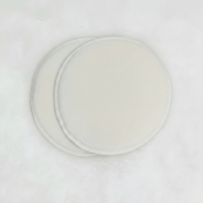 Danish Wool organic merino wool nursing pads, round cream pair.